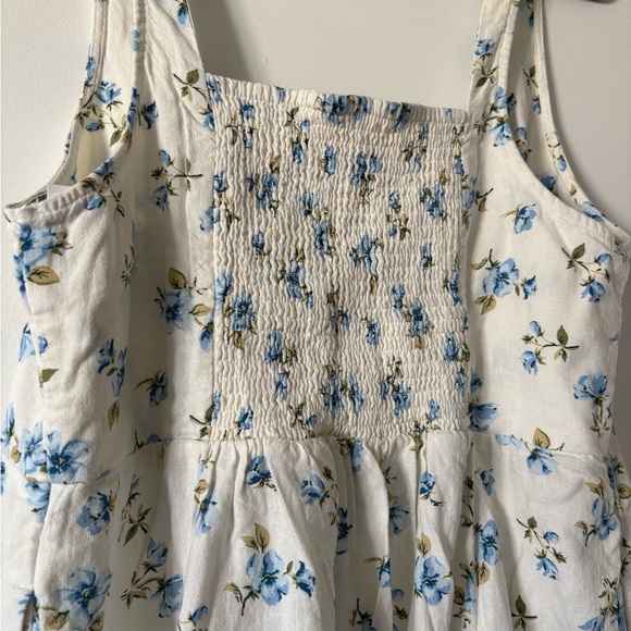 XL Old Navy Floral Midi Dress - Cream and Blue - Picture 4 of 7